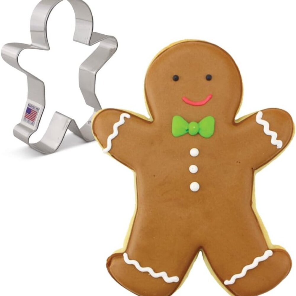 Happy Gingerbread Man Cookie Cutter, Large 5.25" by